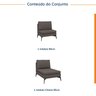 Sofá Modular 2 Lugares com Chaise 170cm Calla CabeCasa MadeiraOriginals - 2