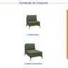 Sofá Modular 2 Lugares com Chaise 170cm Calla CabeCasa MadeiraOriginals - 2