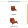 Sofá Modular 2 Lugares com Chaise 170cm Calla CabeCasa MadeiraOriginals - 2