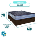 Ver imagem 3 de Cama Box Bau Blindado Casal + Colchão Molas Ensacadas Petrus Paropas