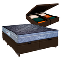 Ver imagem 1 de Cama Box Bau Blindado Casal + Colchão Molas Ensacadas Petrus Paropas