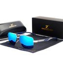 Ver imagem 2 de Óculos de Sol Masculino Design Alumínio Lente Espelho Polarizada Uv400 Azul