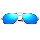 Ver imagem 3 de Óculos de Sol Masculino Design Alumínio Lente Espelho Polarizada Uv400 Azul