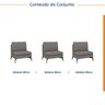 Sofá Modular 3 Lugares 255cm Calla CabeCasa MadeiraOriginals - 2