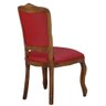 Cadeira de Jantar Clássica Estilo Luiz Xv Capitonê Courino Vermelho Soberati - 3