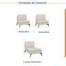 Sofá Modular 3 Lugares com Chaise 255cm Calla CabeCasa MadeiraOriginals - 2