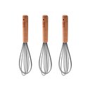 Ver imagem 1 de Kit 3 Batedores de Ovos Silicone Bambu 25cm