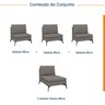 Sofá Modular 4 Lugares com Chaise 340cm Calla CabeCasa MadeiraOriginals - 2