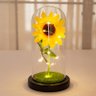 Luminária Girassol eterno flor imortal A Bela E A Fera Cúpula de vidro Presente de dia das mães Pres - 6