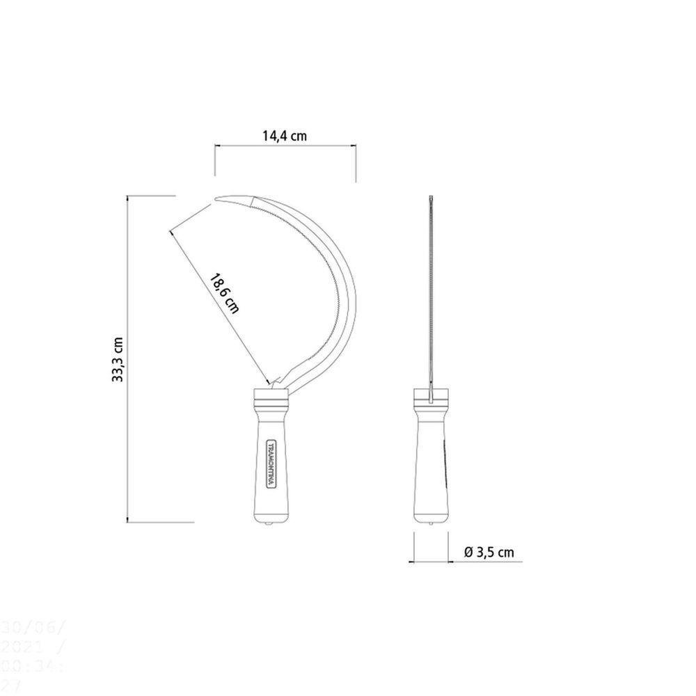 Foicinha com Dentes Tramontina em Aço com Cabo de Madeira Tramontina - 2