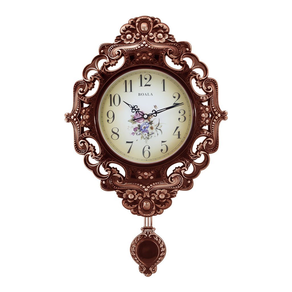 Relógio De Parede Cobre Quartz Clock Luxo Com Pendulo 59cm - 5