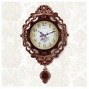 Ver imagem 1 de Relógio De Parede Cobre Quartz Clock Luxo Com Pendulo 59cm
