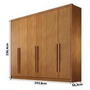 Ver imagem 2 de Guarda Roupa Casal Linea Plus 6 Portas 8 Gavetas MDF Cinamomo Móveis Novo Horizonte