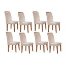 Ver imagem 1 de Kit 8 Cadeiras Sala Jantar Athenas 8 Un Imbuia -capuccino/suede Creme - Rufato