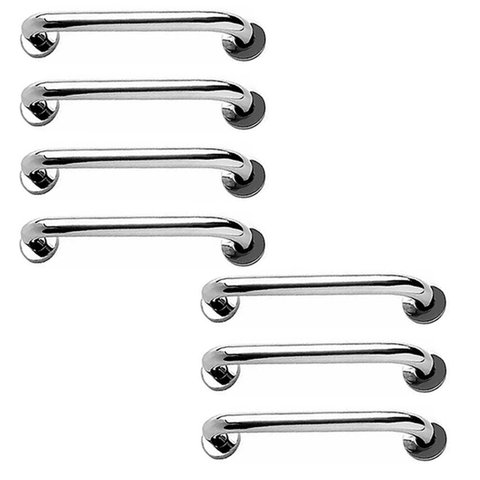 Barra de Apoio 40cm Alça Aço Inox Kit 7 Unidades Idoso Criança Gestante Cadeirante Banheiro Box Resi