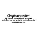 Ver imagem 1 de Adesivo de Parede Frase Bíblica Confia no Senhor