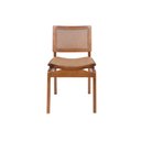 Ver imagem 5 de Cadeira Jantar Palhinha Assento Estofado Megan Conforto Cor Nozes:couro Ecológico Durango Kaki
