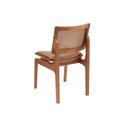 Ver imagem 2 de Cadeira Jantar Palhinha Assento Estofado Megan Conforto Cor Nozes:couro Ecológico Durango Kaki