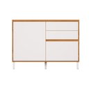 Ver imagem 4 de Balcão 120cm 1 Porta 2 Gavetas 1 Porta Temperos Cozinha Milão Branco/Ártico/Freijó Rocks