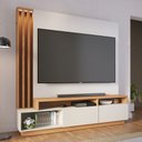 Ver imagem 2 de Estante de Tv 65 Polegadas 180cm com Led Radaelli Off White Matte/freijó C04 - D’Rossi