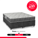 Ver imagem 5 de Baú Queen Bipartido + Colchão D33 One Face - Suede Cinza - e-Shop Casa