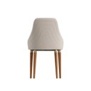 Ver imagem 5 de Conjunto de 2 Cadeiras de Madeira Maciça Estofada Evelyn - Natural C/ Linho Off White - Champanhe