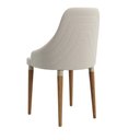 Ver imagem 4 de Conjunto de 2 Cadeiras de Madeira Maciça Estofada Evelyn - Natural C/ Linho Off White - Champanhe
