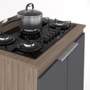 Ver imagem 5 de Balcão de Cozinha para Cooktop 80cm Pérola Z34 Freijó/Grafite - Mpozenato