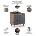 Ver imagem 3 de Balcão de Cozinha para Cooktop 80cm Pérola Z34 Freijó/Grafite - Mpozenato