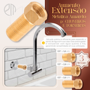 Ver imagem 2 de Kit 5 Conexão Extensor Aumento Prolongador Longo Rosca 1/2 3,5cm