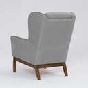 Ver imagem 5 de Poltrona Dekorien Milena Linho Cinza Elefante Alto Acabamento