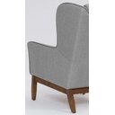 Ver imagem 6 de Poltrona Dekorien Milena Linho Cinza Elefante Alto Acabamento