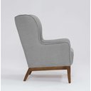 Ver imagem 4 de Poltrona Dekorien Milena Linho Cinza Elefante Alto Acabamento