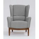 Ver imagem 3 de Poltrona Dekorien Milena Linho Cinza Elefante Alto Acabamento