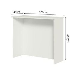 Bancada Ilha para Cozinha 120 Cm Branco Madesa - 3