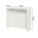 Ver imagem 4 de Bancada Ilha para Cozinha 120 Cm Branco Madesa