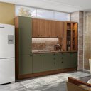Ver imagem 1 de Cozinha Modulada Pixel Kappesberg 100% Mdp Canela/verde Frevo/canela 280cm