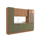 Ver imagem 2 de Cozinha Modulada Pixel Kappesberg 100% Mdp Canela/verde Frevo/canela 280cm