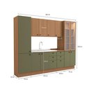 Ver imagem 3 de Cozinha Modulada Pixel Kappesberg 100% Mdp Canela/verde Frevo/canela 280cm