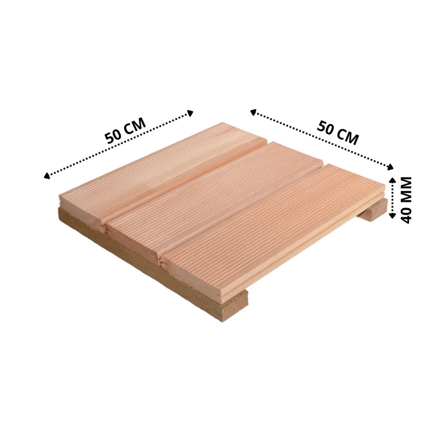 Deck Modular 50x50 Madeira Eucalipto - 4