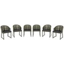 Ver imagem 1 de 6 Cadeira Noronha Aluminio Micro Pintura Verde, Tr. Telinha Corda Nautica Verde Militar, Estofado -