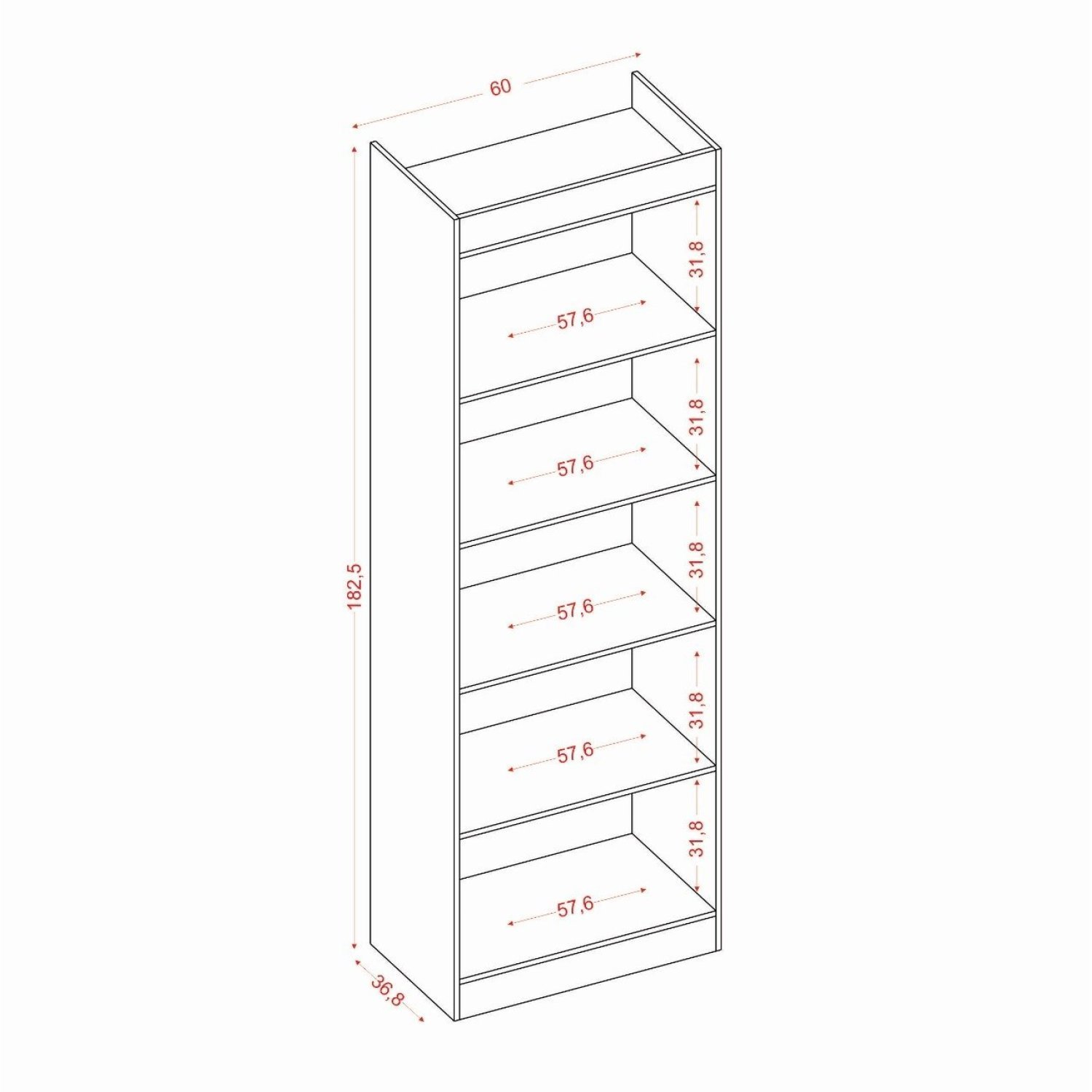 Armário Multiuso 2 Portas 1825cm - 4