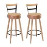 Kit 2 Banquetas Alta Clark Balcão Bar Bancada Bistrô Gourmet Estrutura Pés Madeira Natural - Cores - - 1