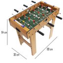 Ver imagem 2 de Mini Mesa Pebolim Futebol Totó 69x36 Infantil com Pé Alto 18 Jogadores Bolinha Placar Brinqway Bw-