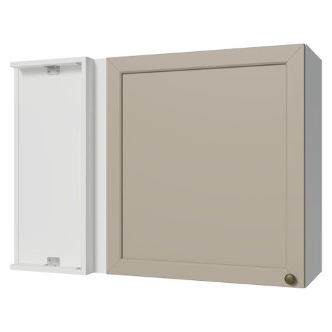 Armário Aéreo de Canto 1 Porta Branco/crema Vik Madesa
