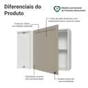 Ver imagem 3 de Armário Aéreo de Canto 1 Porta Branco/crema Vik Madesa