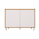Ver imagem 3 de Balcão 120cm 2 Portas 1 Prateleira Interna Cozinha Milão Branco/Ártico/Freijó Rocks