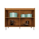 Ver imagem 2 de Balcão 120cm 2 Portas 1 Prateleira Interna Cozinha Milão Branco/Ártico/Freijó Rocks