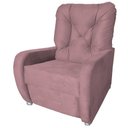 Ver imagem 2 de Poltrona de Amamentação Reclinavel Quarto Sala Paris Rosa