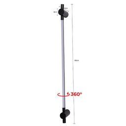 Arandela Led Lina 80cm 9w 3000k Branco Quente Bivolt Preto - 6